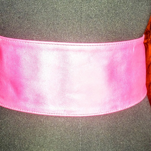 Made in Italy nappa leather cinch belt, X Small - Picture 2 of 5